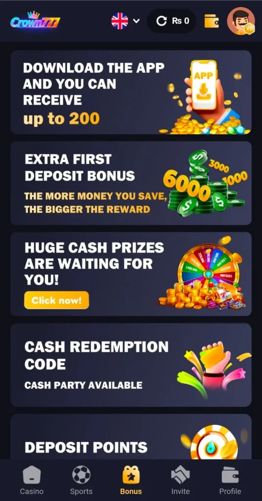 Crown777 Game Daily Bonuses